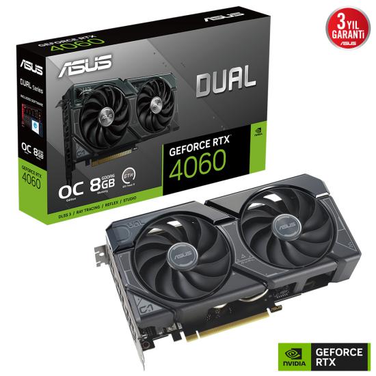 Asus DUAL-RTX4060-O8G RTX4060 8gb ekran kartı