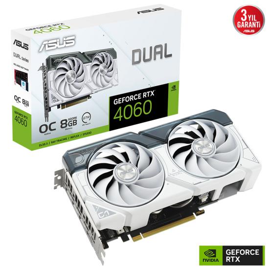 Asus dual-RTX4060-O8G-white 8gb Ekran Kartı