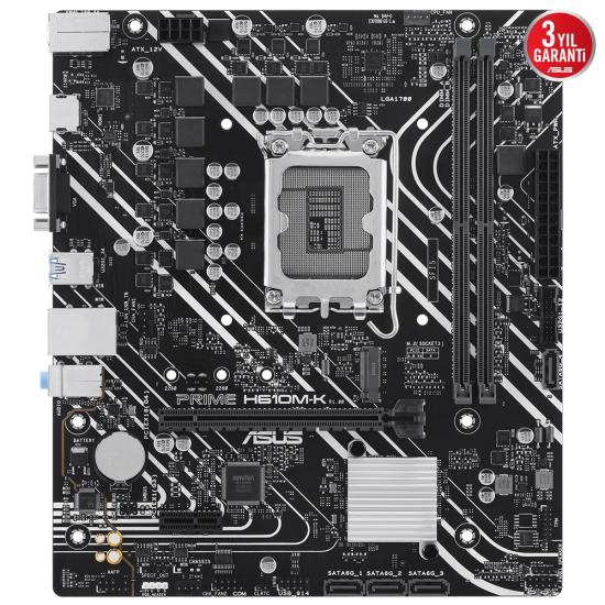 Asus Prime H610M-K 2xDdr5 Vga Hdmi 1700P Anakart
