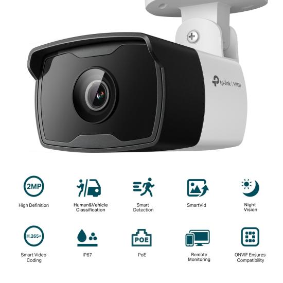 TP-LINK vigi C320I(4mm) 2mp IR Bullet ıp kamera