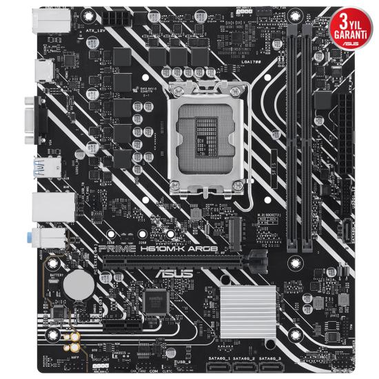 Asus Prime H610M-K Argb 2xDdr5 Hdmi 1700P Anakart