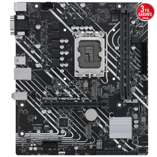 Asus Prime H610M-E D4 Csm Hdmi Dp 1700P Anakart