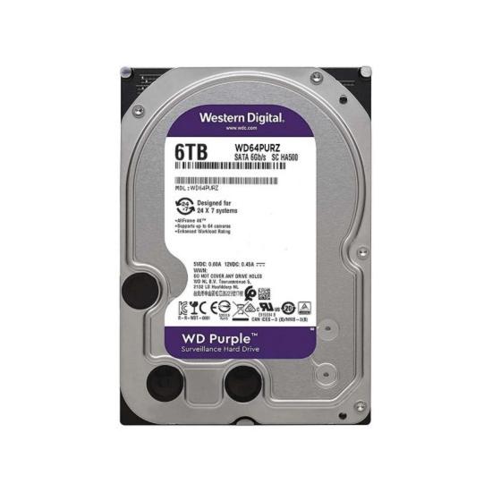 Wd Purple 6 Tb 256Mb Sata3 WD64PURZ 7/24 Hdd