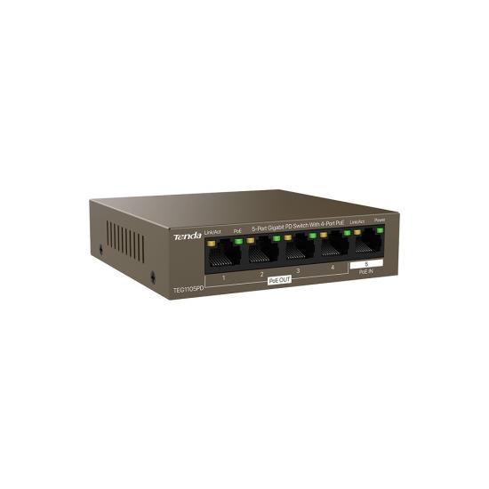 Tenda TEG1105PD 4 Port Poe Yönetilemez Switch