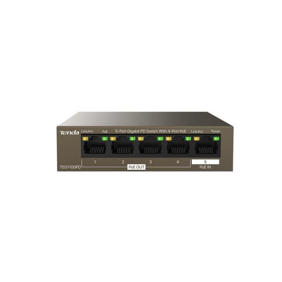Tenda TEG1105PD 4 Port Poe Yönetilemez Switch