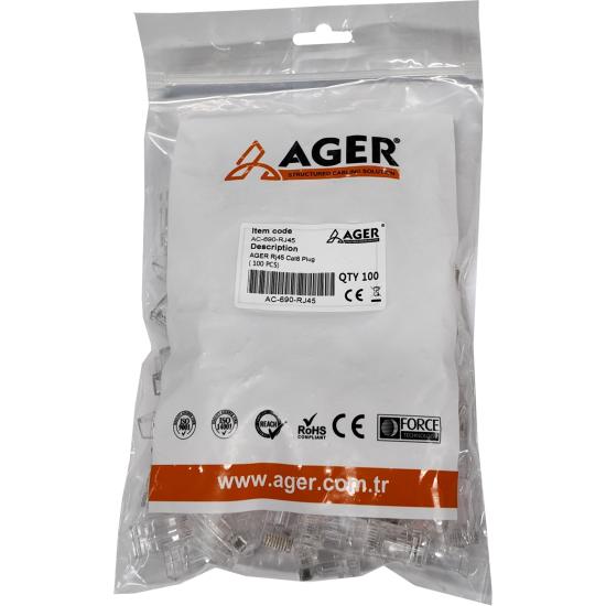 Ager AC-690-RJ45 EZ-PLUG Yeni Nesil CAT6 Konnektör