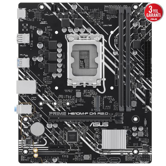 Asus H610M-F 2xDdr4 Hdmi 1xM.2 1xGLan Anakart