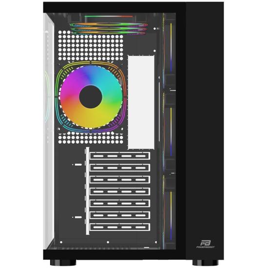 PowerBoost PB-SS02B 7x ARGB Fan ATX Sea View Kasa