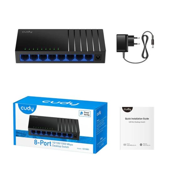 Cudy GS108D 8 Port 10/100/1000 Yönetilemez Switch