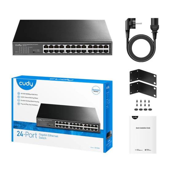 Cudy GS1024 24 Port Yönetilemez Rack Mount Switch