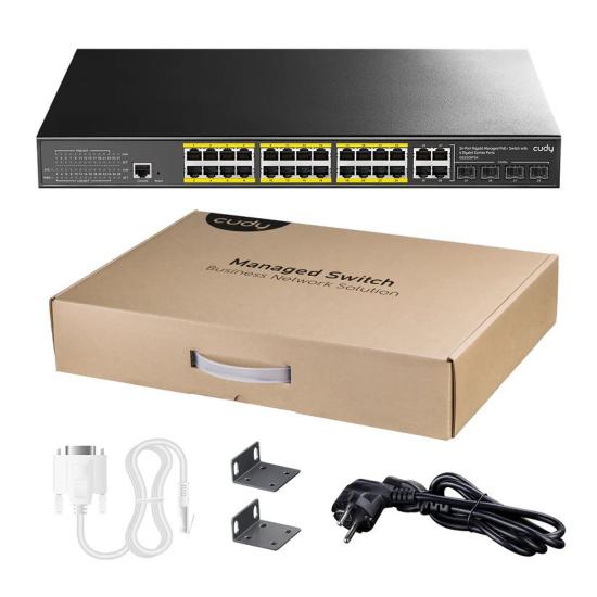 Cudy GS2028PS4-300W 24 Port PoE+ Rack Mount Switch