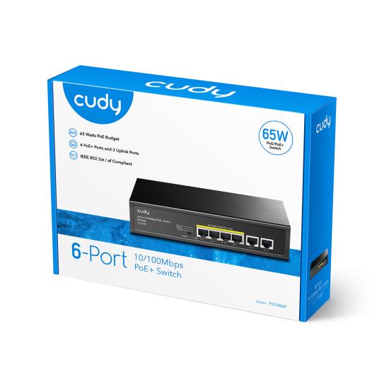 https://www.nedratek.com/Cudy FS1006P 6 Port 10/100 4 Port PoE+ 60W Yönetilemez Desktop Switch