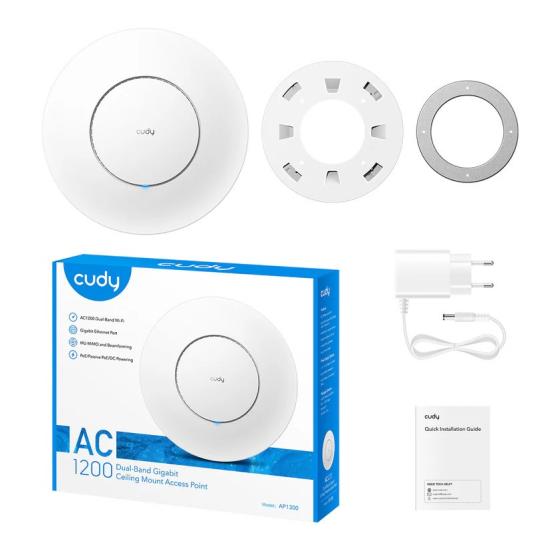 https://www.nedratek.com/Cudy AP1300 AC1200 1Port 1X10/100/1000 Mbps 4.64DBI 2.4 GHZ & 5 GHZ Tavan Tipi Access Point