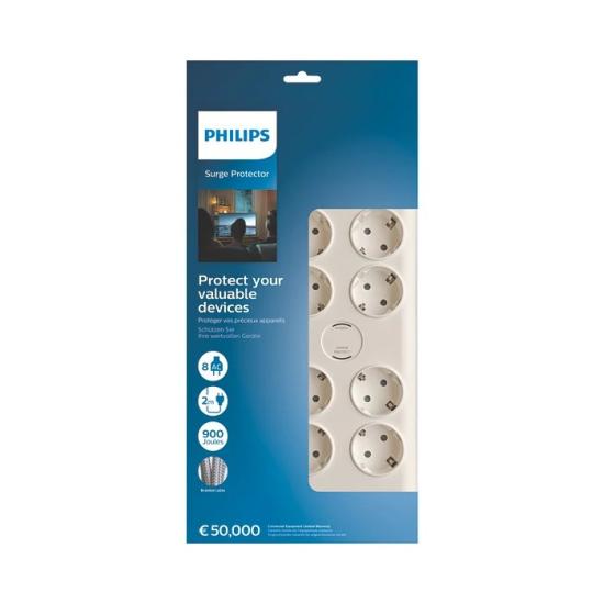 Phililps SPN7080WA/62 900J 8’li Akım Korumalı Priz