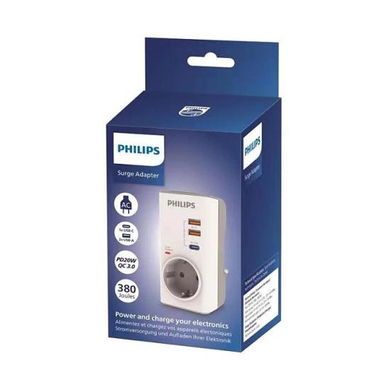 Philips CHP8010W/10 380J Tekli Akım Korumalı Priz
