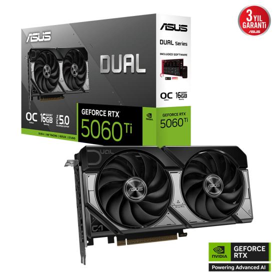 Asus DUAL-RTX5060TI-O16G 16 Gb Gddr7 Ekran Kartı
