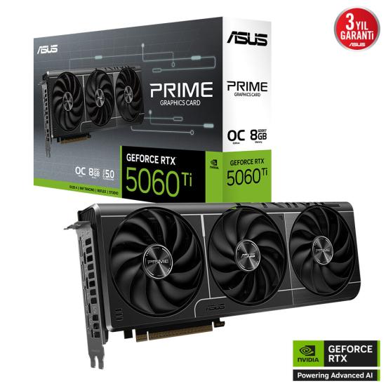 Asus PRIME-RTX5060TI-O8G RTX5060TI 8Gb Ekran Kartı