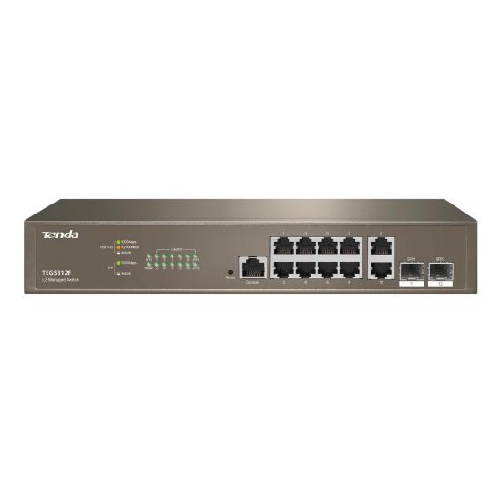 Tenda TEG5312F 10 Port 10/100/1000 2xSfp Switch