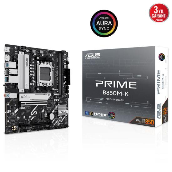 Asus Prime B850M-K 4xDDR5 2xM.2 Am5 Anakart