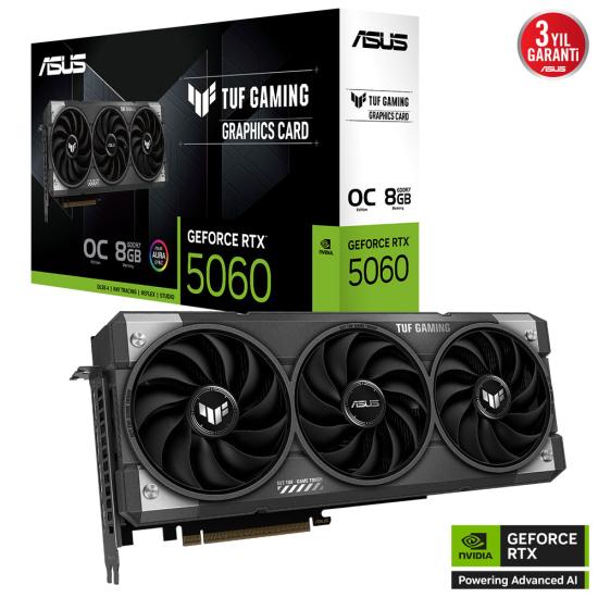 Asus TUF-RTX5060-O8G-GAMING 8Gb Ddr7 Ekran Kartı