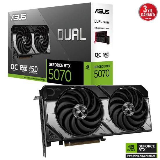 Asus DUAL-RTX5070-O12G RTX5070 12Gb Ekran Kartı