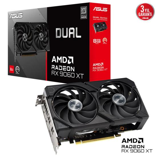 Asus DUAL-RX9060XT-8G RX9060XT 8Gb Ekran Kartı