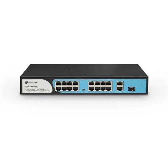 Bdcom S1200-16P2G1S 16 Port Yönetilemez Switch