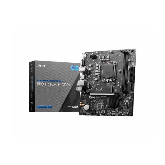 Msi Pro H610M-E 2xDdr4 Vga/Hdmi 1xM.2 Anakart