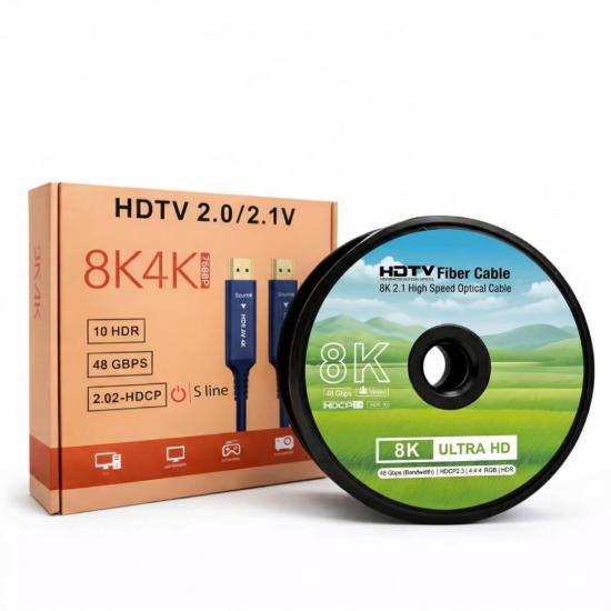 S-Line FK0510-8K-OPT 10Mt Fiber Optik Hdmi Kablo