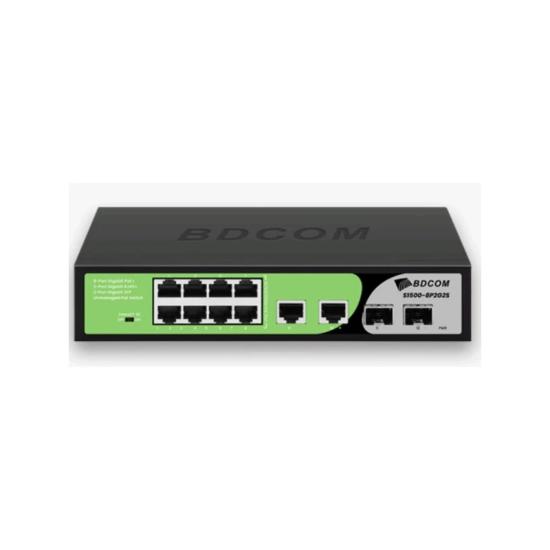 Bdcom S1500-8P2G2S 8 Port Desktop Switch