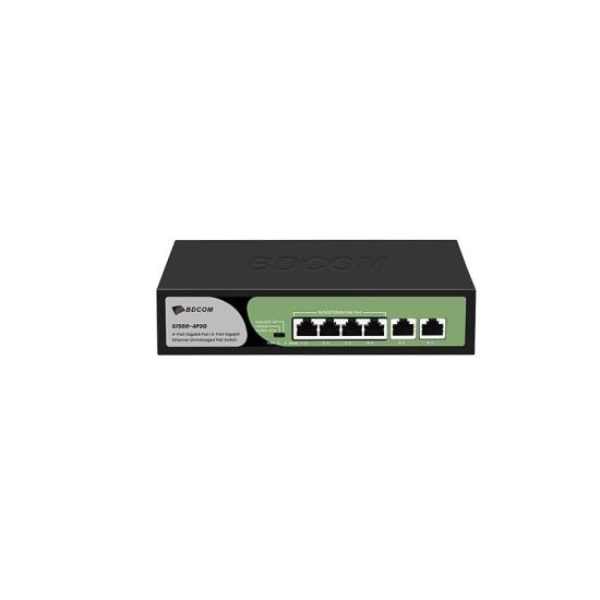 Bdcom S1500-4P2G 4 Port 10/100/1000 Desktop Switch