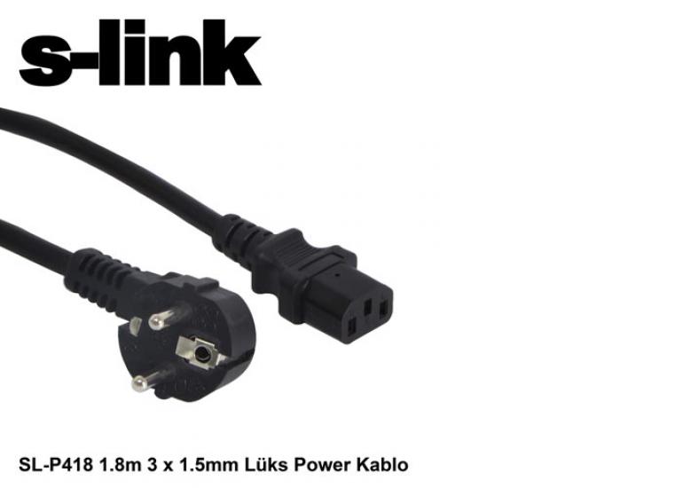 S-link SL-P418 1.8m 3x1.5mm Lüks Power Kablo