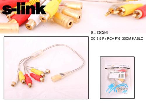 https://www.nedratek.com/S-link SL-DC56 3.5mm Stereo 6lı Ses Çoklayıcı