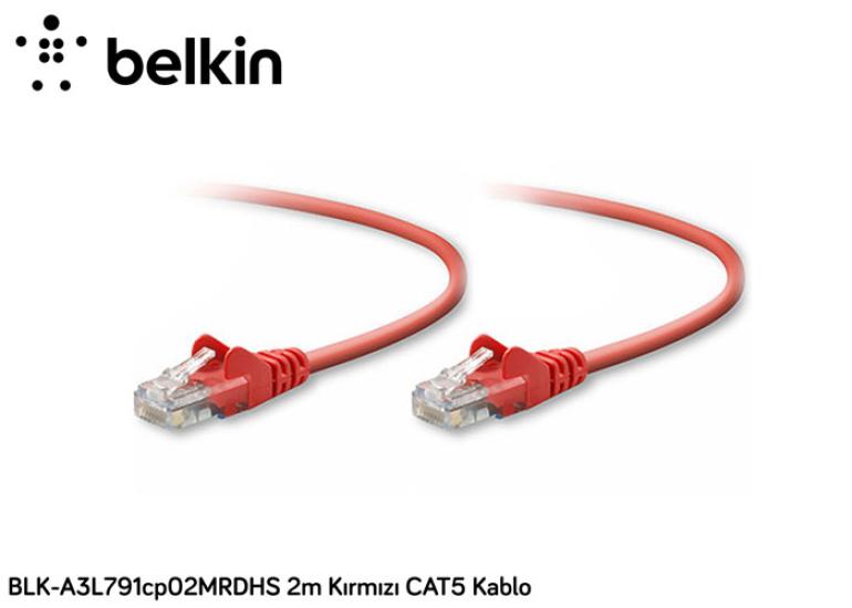 Belkin BLK-A3L791CP02MRDHS 2M Kırmızı Cat5 Kablo