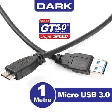 Dark USB 3.0 - Micro B Taşınabilir Disk Kablosu