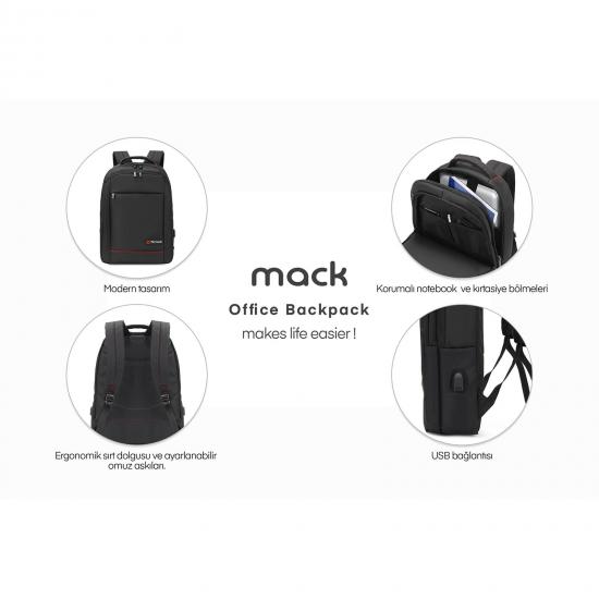 Mack MCC-007 17.3’’ USB Girişli Notebook Çantası