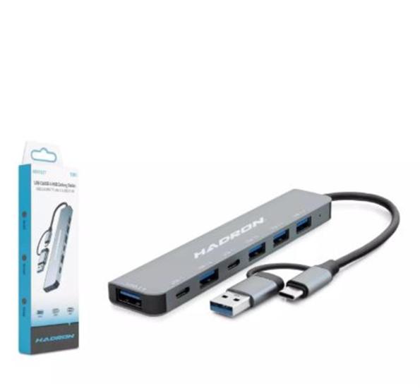 Hadron Hdx7827 Type-C Hub 7In1 Gri