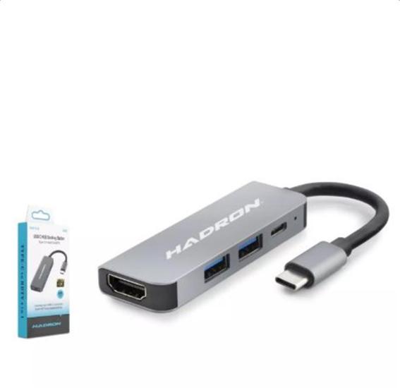 Hadron Hdx7840 Type-C To Hub 4In1 Gri