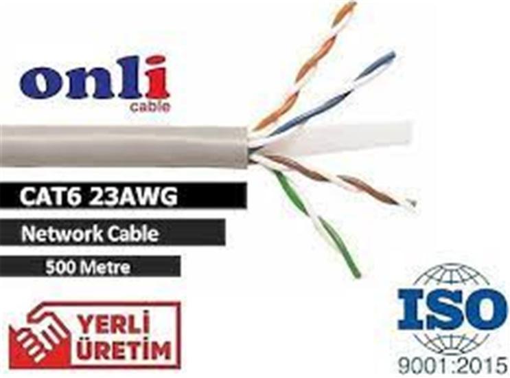 Onli U-UTP 23 AWG CCA CU 500 Metre Cat6 Kablo