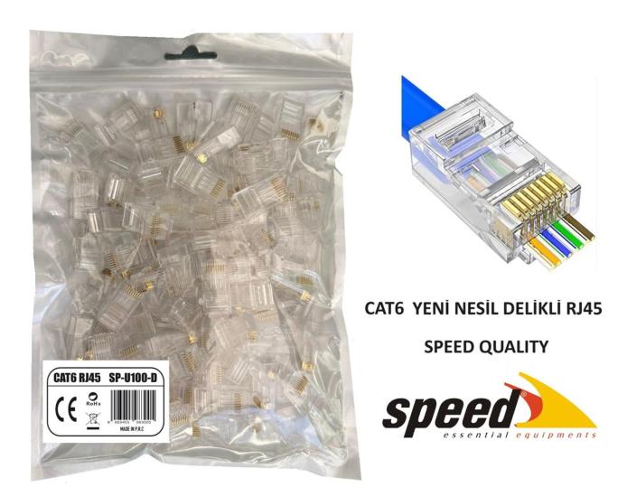 Speed SP-U100 D Rj45 Konnektör Delikli Yeni Nesil