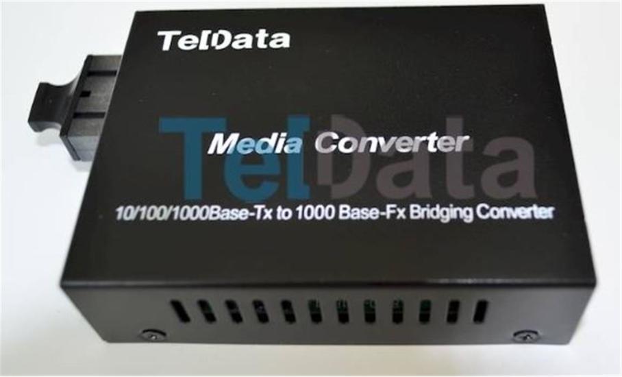 Teldata Media Converter Single Mode 20km Dual Sc