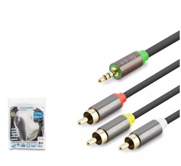 Hadron HDX1065 3.5mm To 3Rca Kablo 2Line Gold