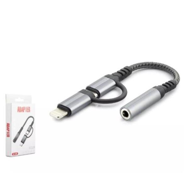 Hadron Gj-026 Type-C + Lightning To 3.5Mm F Kablo