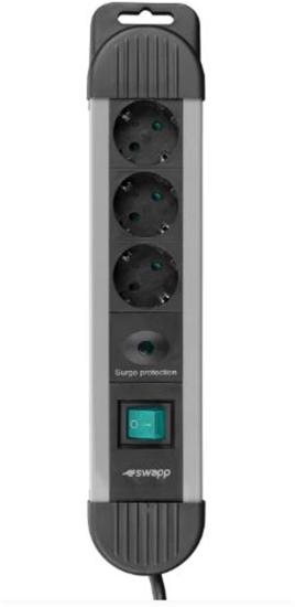 S-link SPGKS03 1.5m 3Lü Akım Kor. Gri Priz