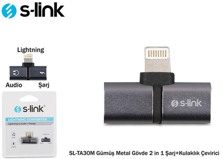https://www.nedratek.com/S-link SL-TA30M Lightning Gümüş Metal Gövde 2 in 1 Şarj+Kulaklık Çevirici