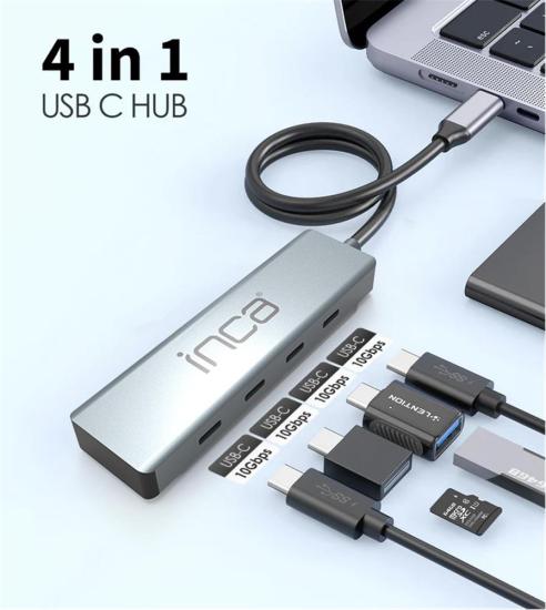 Inca ITPT-4TX 4 Port Type-C Çoklayıcı