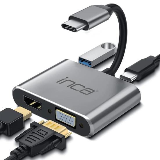 Inca ITPC-06TX USB C 4in1 4K@30Hz HDMI Çoklayıcı