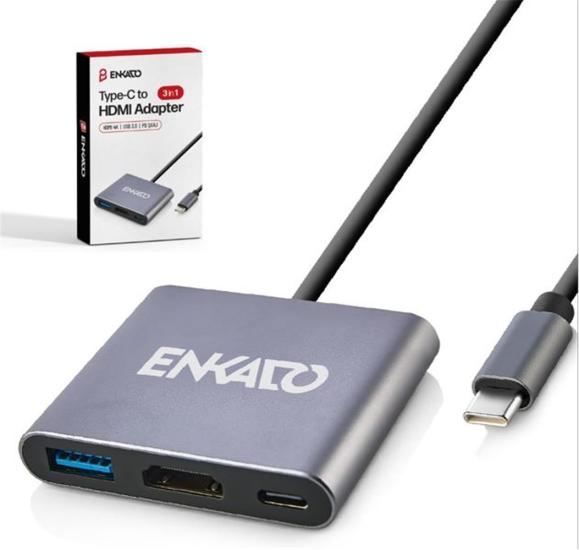 Enkado EKD-TP43 Type-C To 3 İN1 3,0 Adaptör
