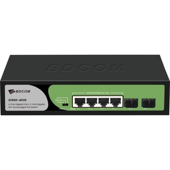 Bdcom S1500-4P2S 4 Port Yönetilemez Desktop Switch