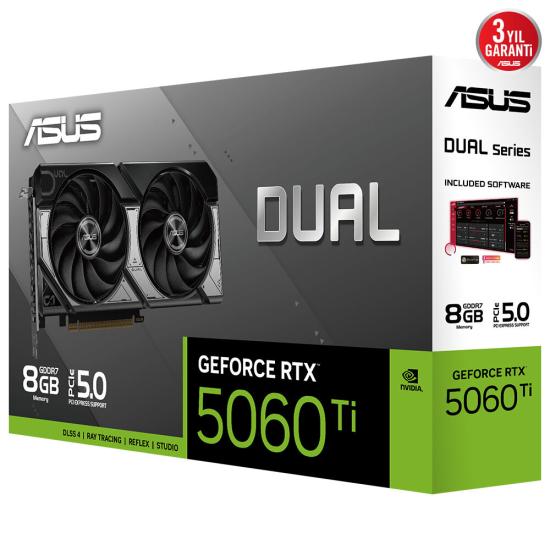 Asus DUAL-RTX5060TI-8G RTX5060TI 8 Gb Ekran Kartı